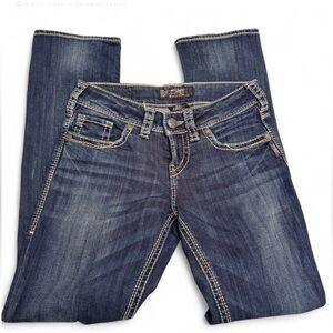 👖Vintage Y2K Silver Jeans Co. Suki Low Rise Bootcut Jeans Sz 27 / Y2K Denim